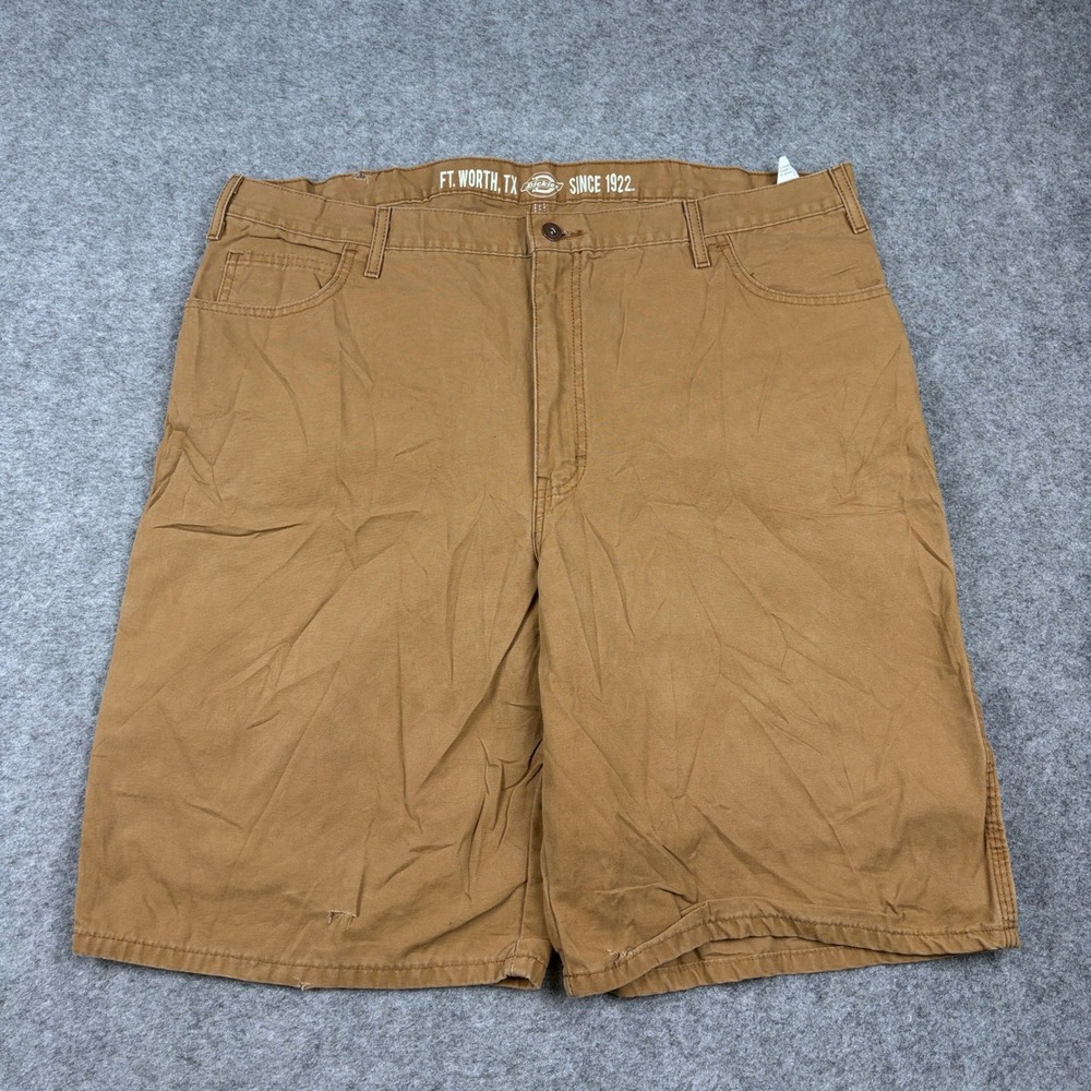 Dickies Canvas Work Shorts Mens 40 Brown Relaxed Fit Utility Rugged Workwear